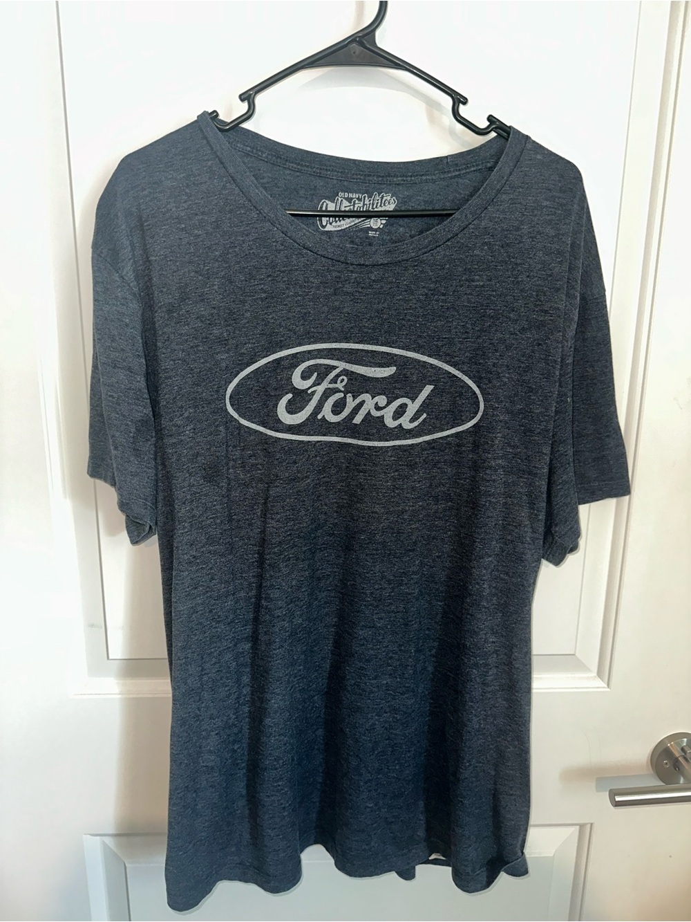 Ford Navy Heather Crew Neck Logo Shirt